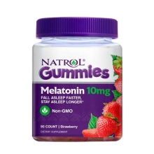 Kẹo dẻo giúp ngủ ngon Natrol Gummies Melatonin 10mg 90 viên vị dâu