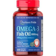 Dầu cá Omega 3 Fish Oil 1000mg 100 viên của Puritan Pride Mỹ