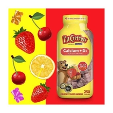 Kẹo dẻo bổ sung canxi Lil Critters Calcium + D3 Gummy Bears 250 viên