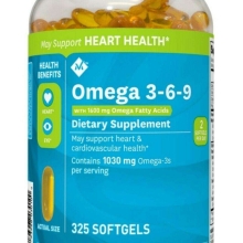 Viên uống dầu cá Omega 3-6-9 Member's Mark Supports Heart Health 325 viên của Mỹ