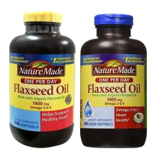 Dầu hạt lanh bổ sung Omega 3 6 9 Nature Made Flaxseed oil 1400 mg hộp 300 viên của Mỹ