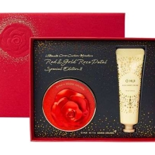 Set Phấn Nước + Kem Tay Ohui Ultimate Cover Moisture Red Rose Petal 2018