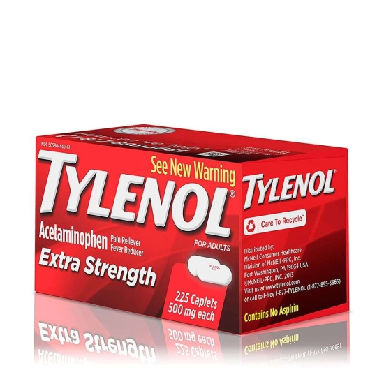 Viên uống giảm đau hạ sốt Tylenol Extra Strength 500mg 100 viên