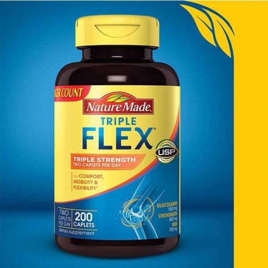 Hỗ trợ điều trị khớp - Triple Flex Nature Made của Mỹ hộp 200 viên