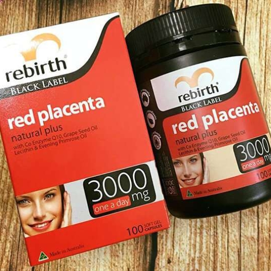 Viên uống nhau thai cừu Đỏ Rebirth Red Placenta 3000mg của Úc